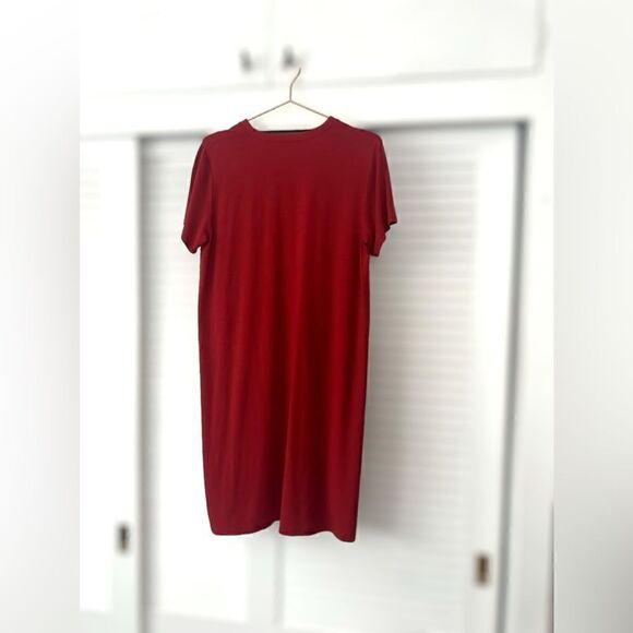 EILEEN FISHER Viscose Jersey Split Neck Dress Mandarin Size M - Picture 14 of 16